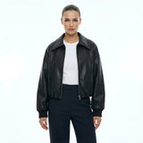 Elara – Veste en cuir PU
