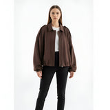 Maris – Veste bomber en daim