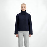 Veste effet laine à col montant
