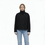 Veste effet laine à col montant